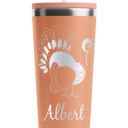 Old Fashioned Thanksgiving RTIC Everyday Tumbler with Straw - 28oz - Peach - Single-Sided (Personalized)