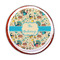 Old Fashioned Thanksgiving Printed Icing Circle - Medium - On Cookie