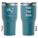 Old Fashioned Thanksgiving RTIC Tumbler - Dark Teal - Laser Engraved - Double-Sided (Personalized)