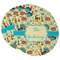 Old Fashioned Thanksgiving Round Paper Coaster - Main