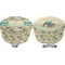 Old Fashioned Thanksgiving Round Pouf Ottoman (Top and Bottom)