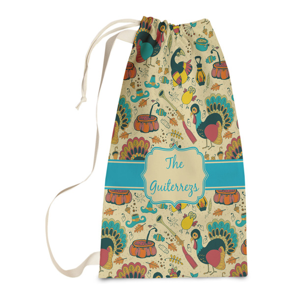 Custom Old Fashioned Thanksgiving Laundry Bags - Small (Personalized)