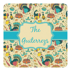 Old Fashioned Thanksgiving Square Decal - Small (Personalized)