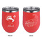 Old Fashioned Thanksgiving Stainless Wine Tumblers - Coral - Double Sided - Approval