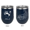 Old Fashioned Thanksgiving Stainless Wine Tumblers - Navy - Double Sided - Approval