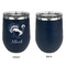 Old Fashioned Thanksgiving Stainless Wine Tumblers - Navy - Single Sided - Approval