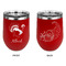 Old Fashioned Thanksgiving Stainless Wine Tumblers - Red - Double Sided - Approval