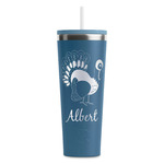 Old Fashioned Thanksgiving RTIC Everyday Tumbler with Straw - 28oz - Steel Blue - Double-Sided (Personalized)