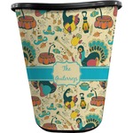 Old Fashioned Thanksgiving Waste Basket - Double Sided (Black) (Personalized)