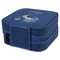 Old Fashioned Thanksgiving Travel Jewelry Boxes - Leather - Navy Blue - View from Rear