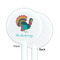 Old Fashioned Thanksgiving White Plastic 5.5" Stir Stick - Single Sided - Round - Front & Back