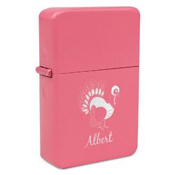 Old Fashioned Thanksgiving Windproof Lighter - Pink - Double Sided & Lid Engraved (Personalized)