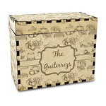 Old Fashioned Thanksgiving Wood Recipe Box - Laser Engraved (Personalized)