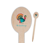 Old Fashioned Thanksgiving Oval Wooden Food Picks - Double Sided (Personalized)