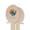 Old Fashioned Thanksgiving Wooden Food Pick - Oval - Single Sided - Front & Back