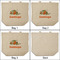 Pumpkins 3 Reusable Cotton Grocery Bags - Front & Back View