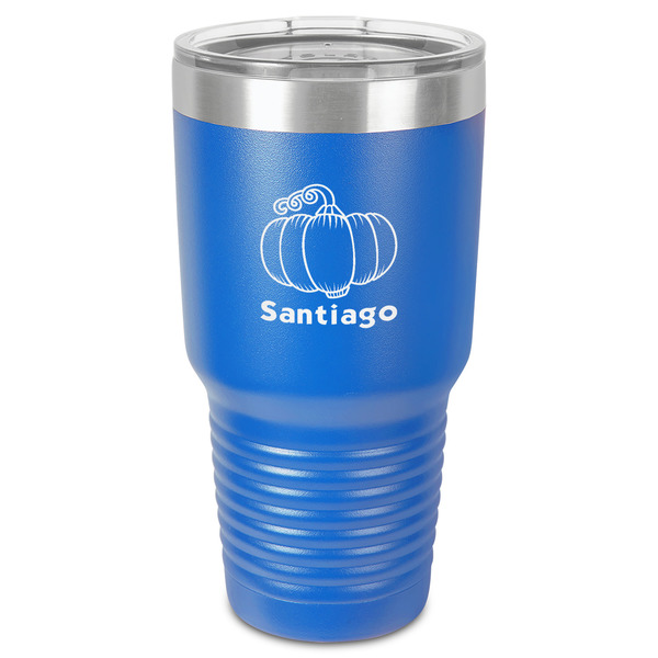 Custom Pumpkins 30 oz Stainless Steel Tumbler - Royal Blue - Single-Sided (Personalized)