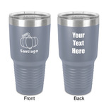 Pumpkins 30 oz Stainless Steel Tumbler - Grey - Double-Sided (Personalized)