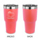 Pumpkins 30 oz Stainless Steel Ringneck Tumblers - Coral - Single Sided - APPROVAL