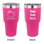 Pumpkins 30 oz Stainless Steel Tumbler - Pink - Double Sided (Personalized)