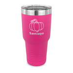 Pumpkins 30 oz Stainless Steel Tumbler - Pink - Single Sided (Personalized)