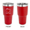 Pumpkins 30 oz Stainless Steel Ringneck Tumblers - Red - Single Sided - APPROVAL