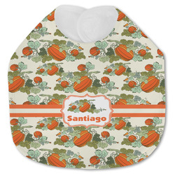 Pumpkins Jersey Knit Baby Bib w/ Name or Text