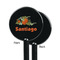 Pumpkins Black Plastic 5.5" Stir Stick - Single Sided - Round - Front & Back