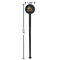 Pumpkins Black Plastic 7" Stir Stick - Round - Dimensions