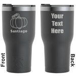 Pumpkins RTIC Tumbler - Black - Engraved Front & Back (Personalized)