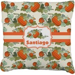 Pumpkins Faux-Linen Throw Pillow 16" (Personalized)