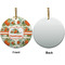 Pumpkins Ceramic Flat Ornament - Circle Front & Back (APPROVAL)