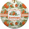 Pumpkins Ceramic Flat Ornament - Circle (Front)