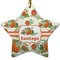 Pumpkins Ceramic Flat Ornament - Star (Front)