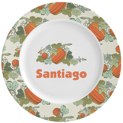 Pumpkins Ceramic Dinner Plates (Set of 4) (Personalized)