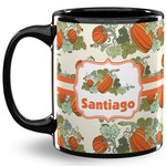 Pumpkins 11 Oz Coffee Mug - Black (Personalized)