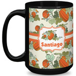 Pumpkins 15 Oz Coffee Mug - Black (Personalized)