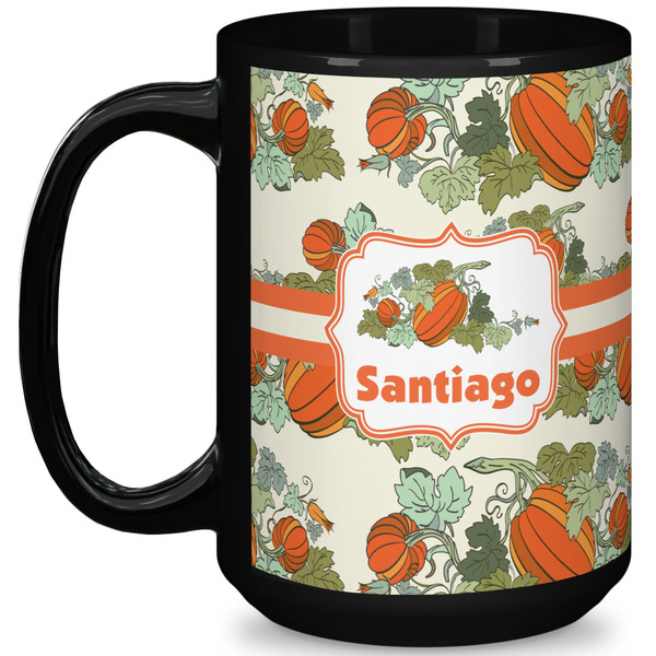 Custom Pumpkins 15 Oz Coffee Mug - Black (Personalized)