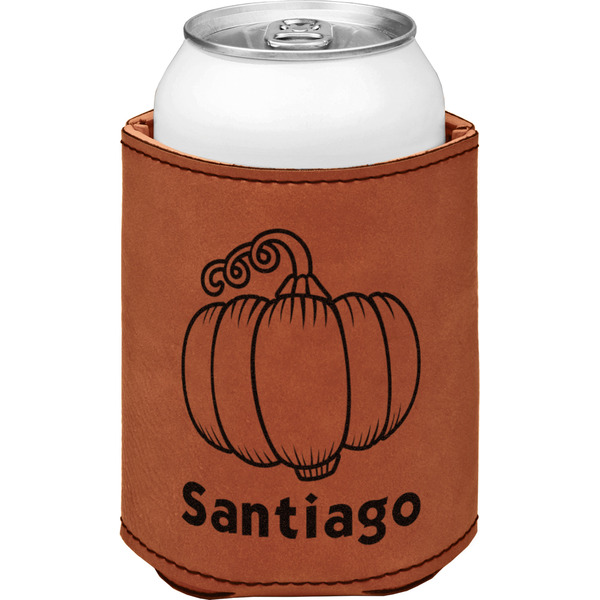 Custom Pumpkins Leatherette Can Sleeve - Single Sided (Personalized)