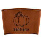 Pumpkins Leatherette Cup Sleeve (Personalized)