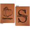 Pumpkins Cognac Leatherette Portfolios with Notepad - Large - Double Sided - Apvl