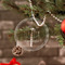 Pumpkins Engraved Glass Ornaments - Round (Lifestyle)