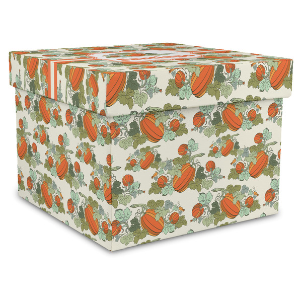 Custom Pumpkins Gift Box with Lid - Canvas Wrapped - X-Large (Personalized)