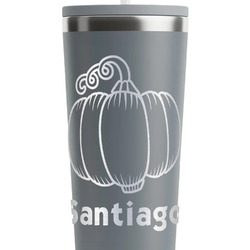 Pumpkins RTIC Everyday Tumbler with Straw - 28oz - Grey - Single-Sided (Personalized)