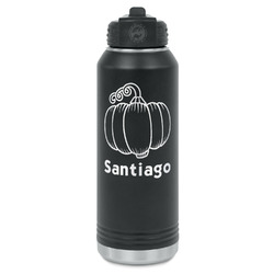Pumpkins Water Bottle - Laser Engraved - Front (Personalized)