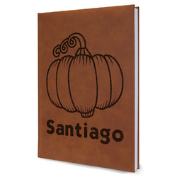 Pumpkins Leather Sketchbook - Large - Single Sided (Personalized)