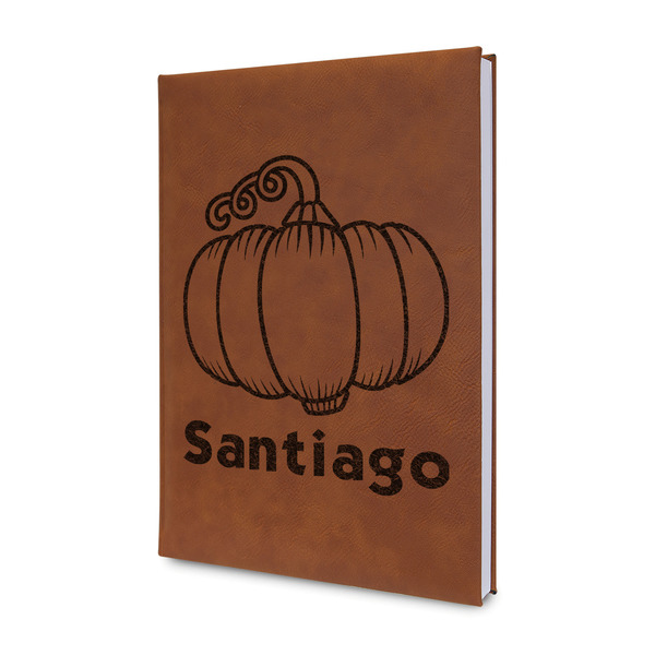 Custom Pumpkins Leather Sketchbook - Small - Single Sided (Personalized)