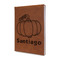 Pumpkins Leather Sketchbook - Small - Single Sided - Angled View