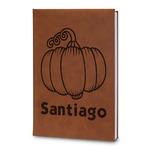 Pumpkins Leatherette Journal - Large - Double Sided (Personalized)