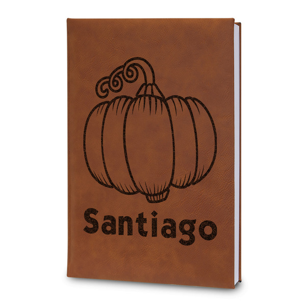 Custom Pumpkins Leatherette Journal - Large - Double Sided (Personalized)